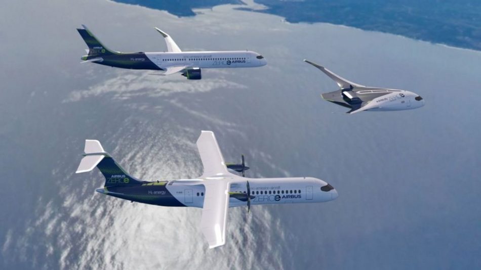 Airbus unveils three hydrogen-