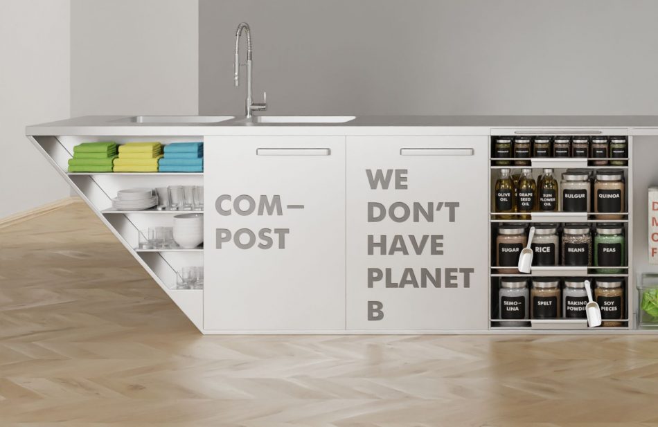 This sleek, zero-waste kitchen