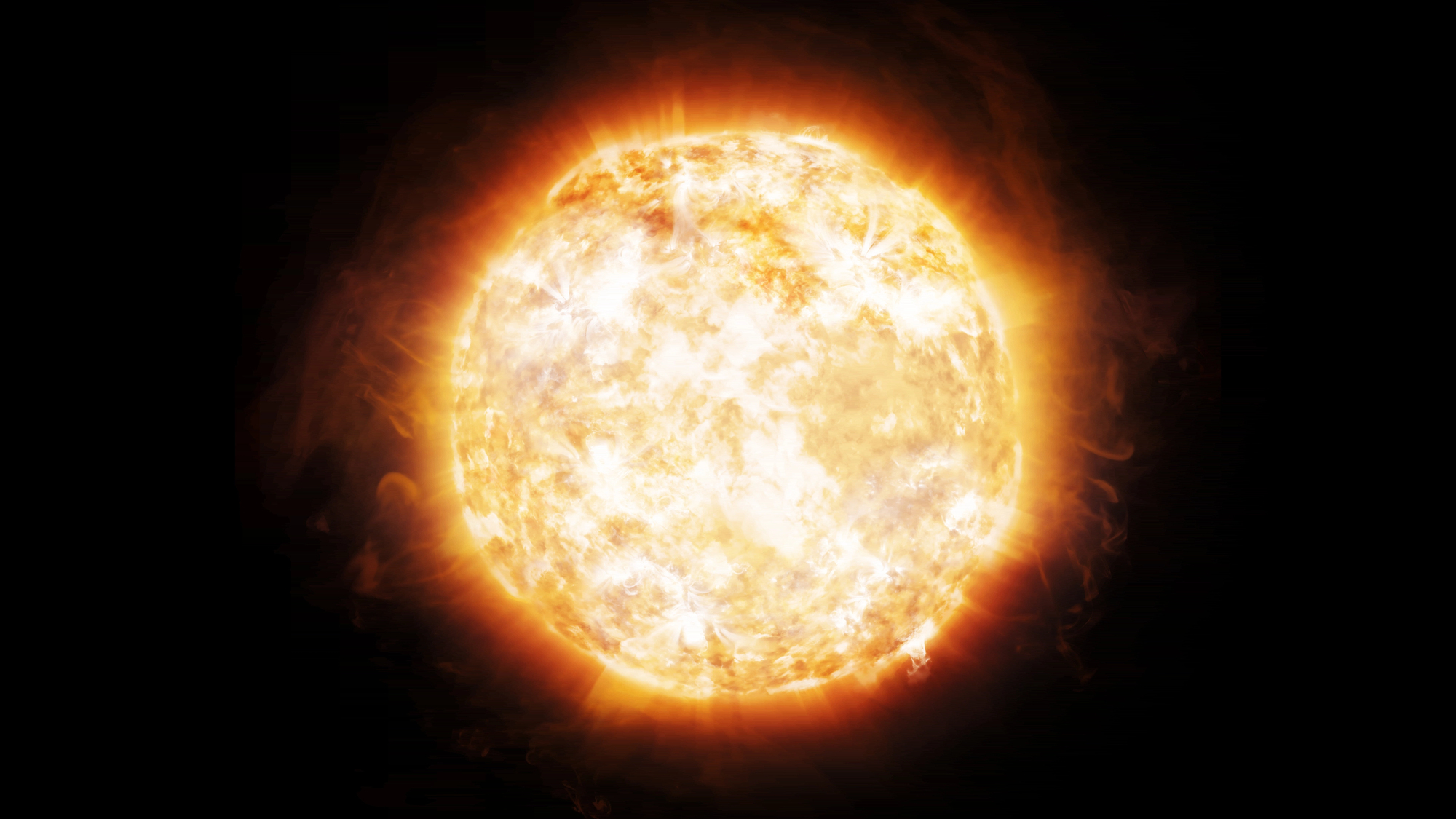 sun surface with whirlpools