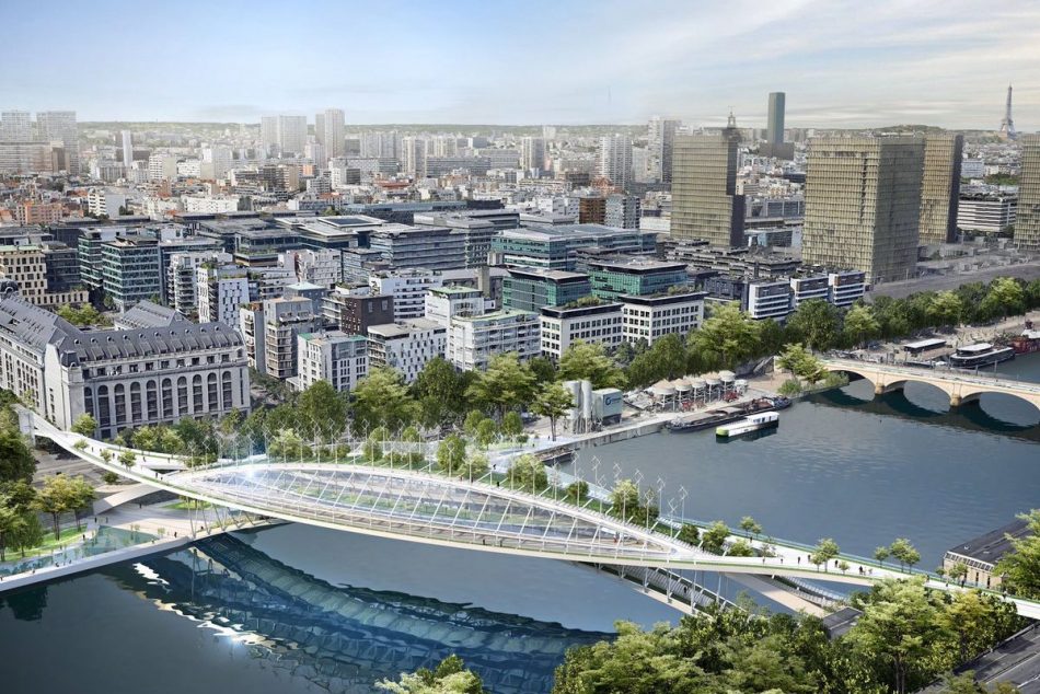This futuristic footbridge in Paris is an ode to sustainable urban