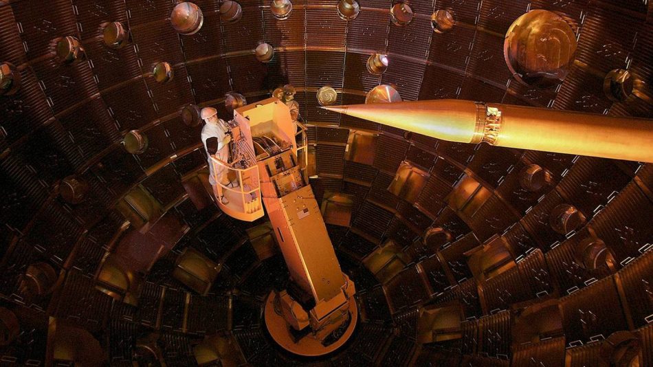 A technician working at the NIF before using the 196 lasers to create conditions similar to galaxy clusters.