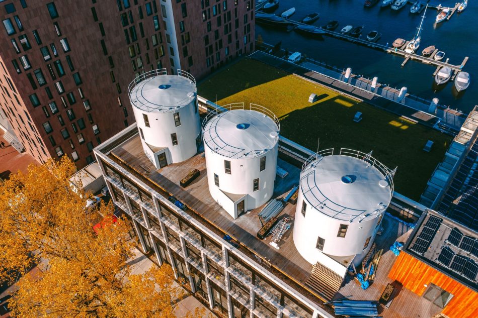Wine silos transformed into housing in Amsterdam