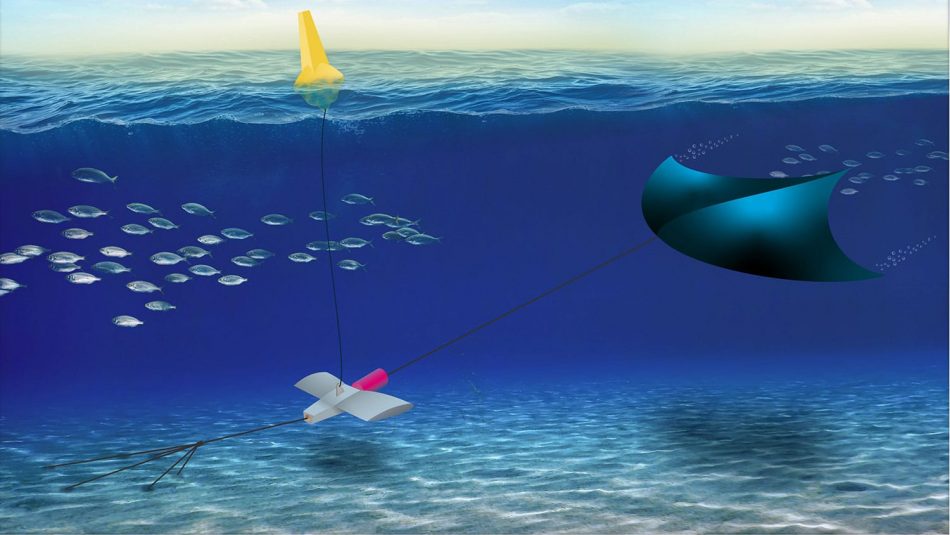 This underwater kite generates