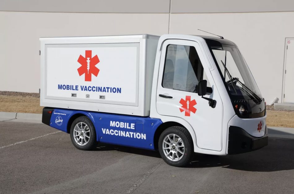 This tiny truck brings vaccine