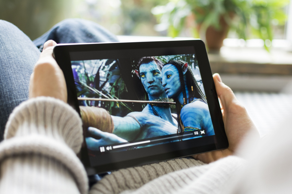 Avatar is a 2009 epic science fiction action film being played on tablet