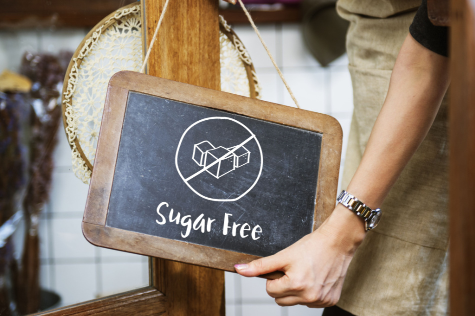 Sugar Free Healthy Lifestyle, sign that says sugar free