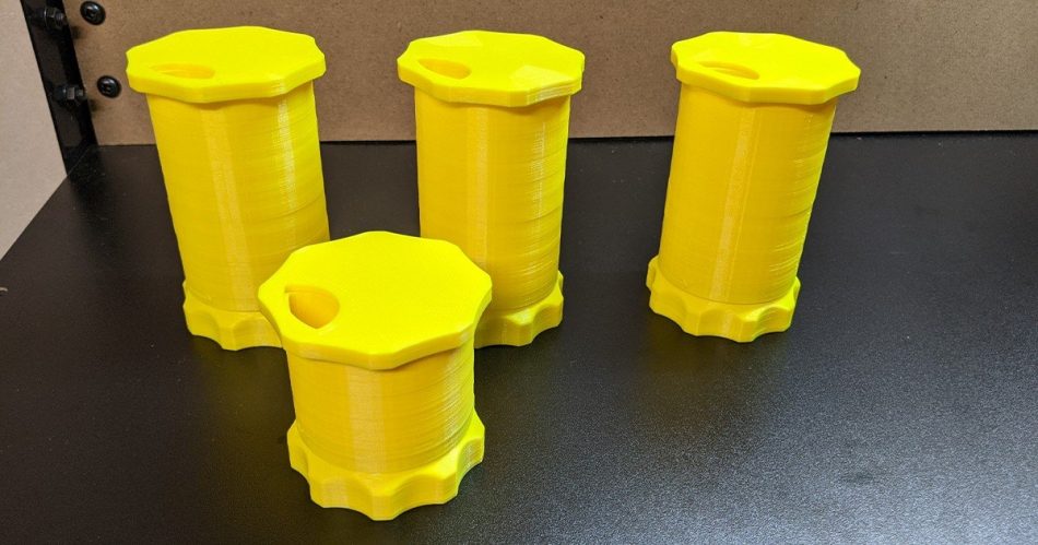 3D printed Parkinson's disease pill bottles.