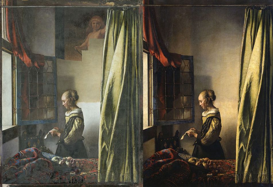 Restored Vermeer painting reve