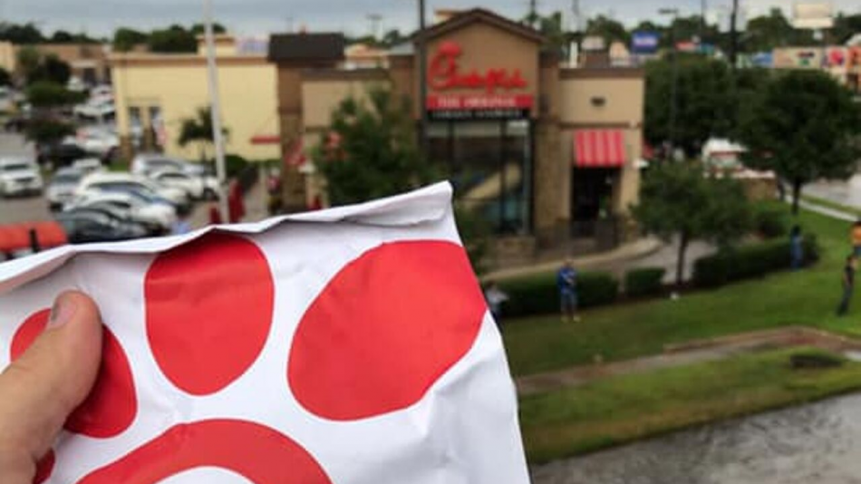 Chick-fil-A workers deliver hu