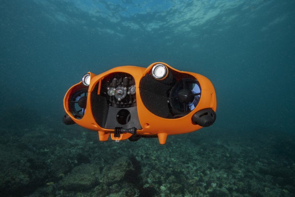 The design of the underwater autonomous drone Seasam.