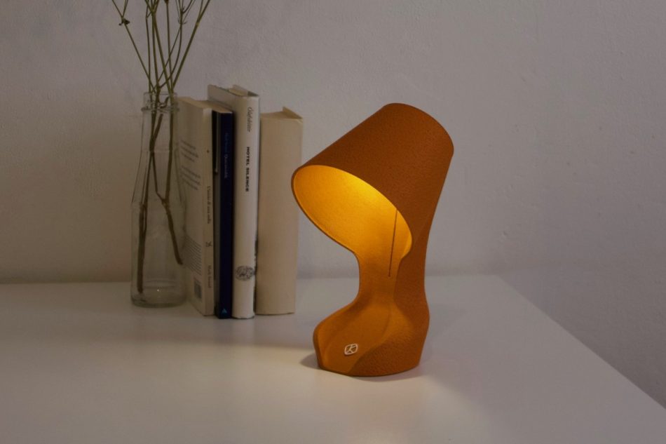 This sleek compostable lamp is