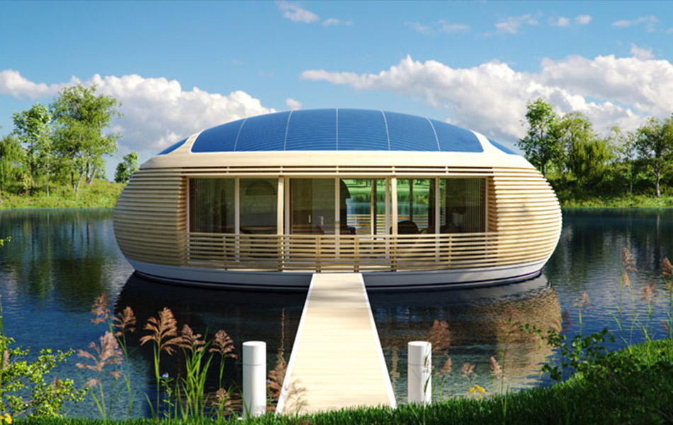 Solar-powered, recycled, float