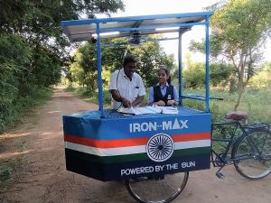 Vinisha Umashankar and her solar iron cart
