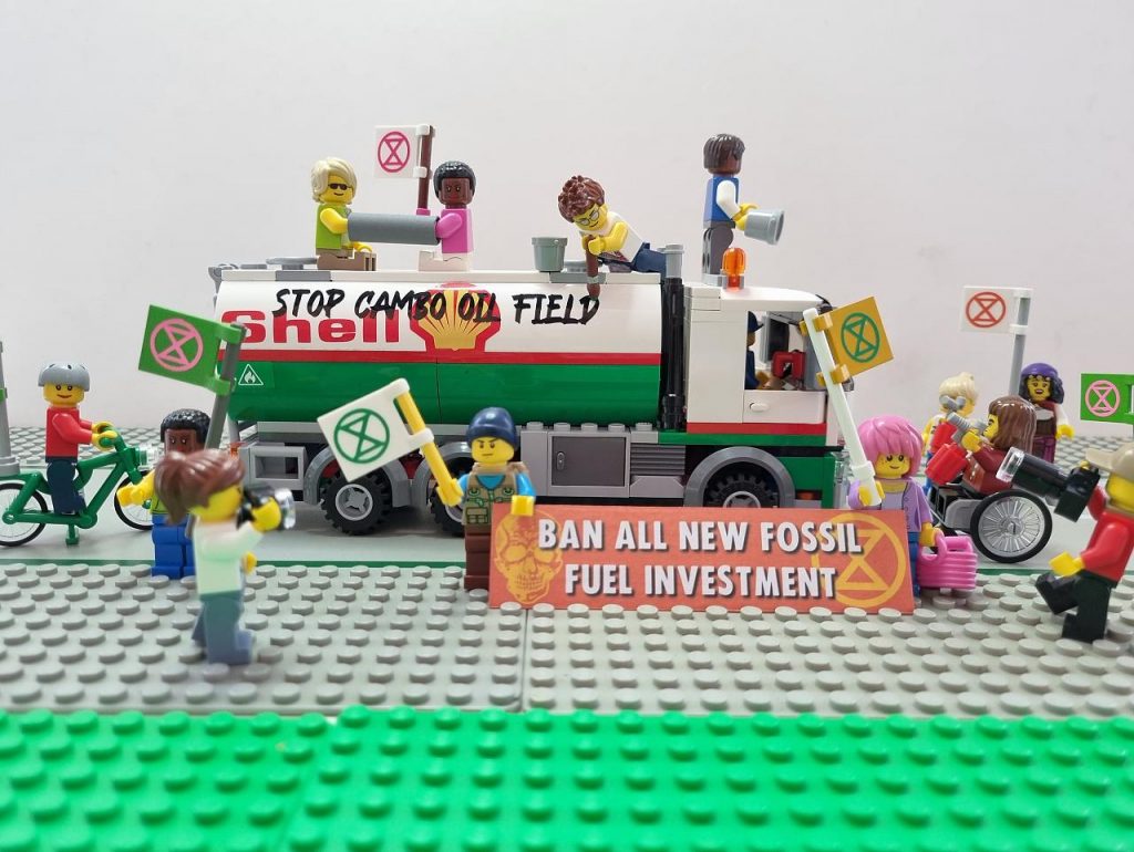 Lego Rebellion re-creating protest against Shell's Cambo oilfield plans