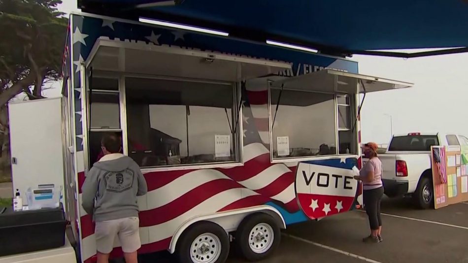 This polling place on wheels c