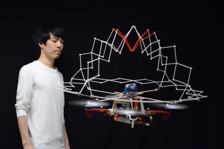 Pufferfish-inspired drone expa