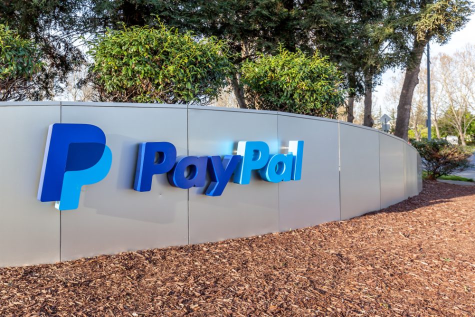 Sign of Paypal at Paypal 's headquarters in Silicon Valley.