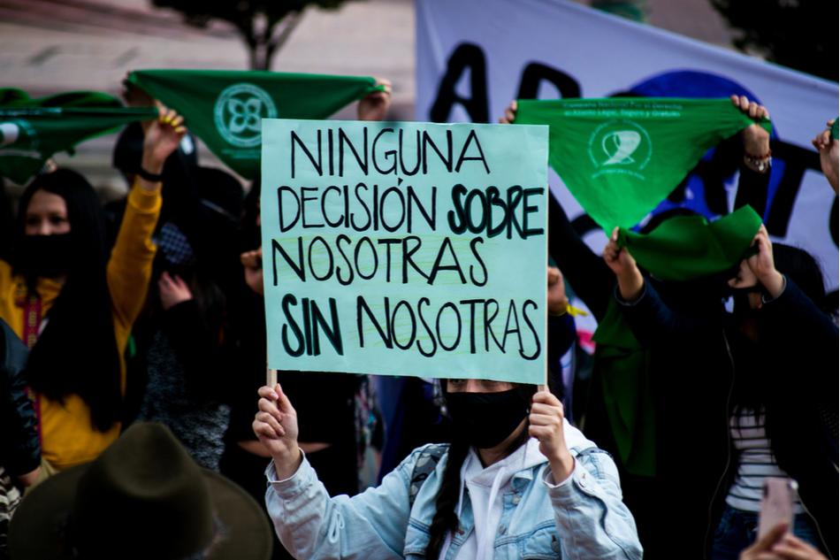 September 28, 2020 In the center of Bogotá, several feminist collectives and organizations met in the framework of the Global Action Day for access to Legal abortion