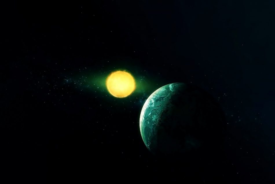 Exoplanet in deep space. Elements of this image were furnished by NASA.