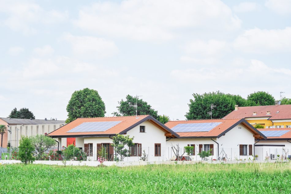 Home in Italy with solar panels