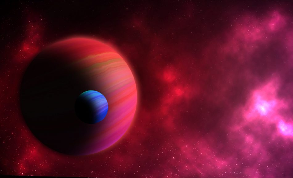 Baby red gas giant