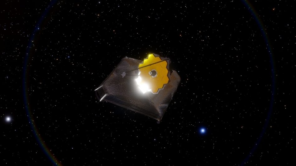James Webb Space Telescope 3d render.