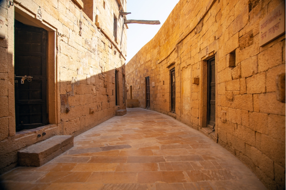 Ancient looking street corridor in a citadel