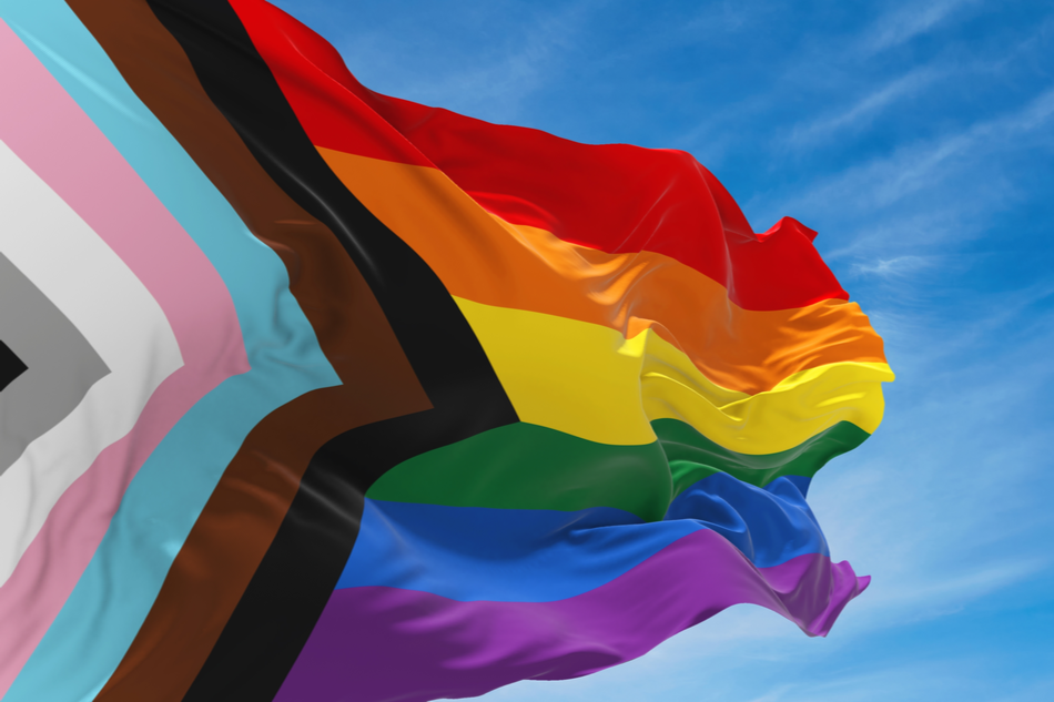 the Pride progress flag