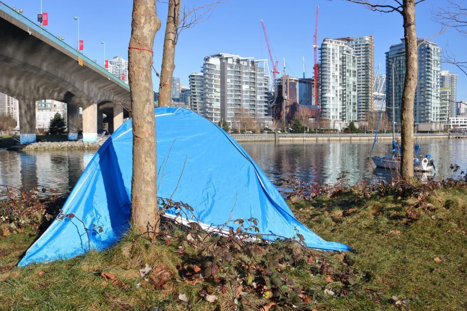 Homelessness and Vancouver, Canada/A person resorts to living in a tent in Vancouver.