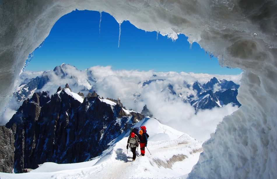Two climbers on Mont Blanc